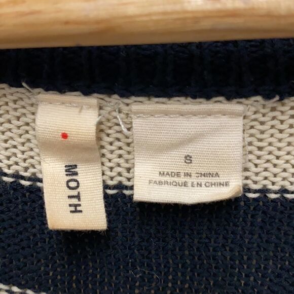 Anthropologie Moth Striped Dolman Sweater Small - Picture 2 of 6